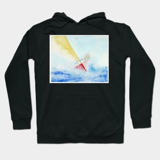 Red Yacht - Watercolour Hoodie